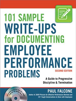 cover image of 101 Sample Write-Ups for Documenting Employee Performance Problems